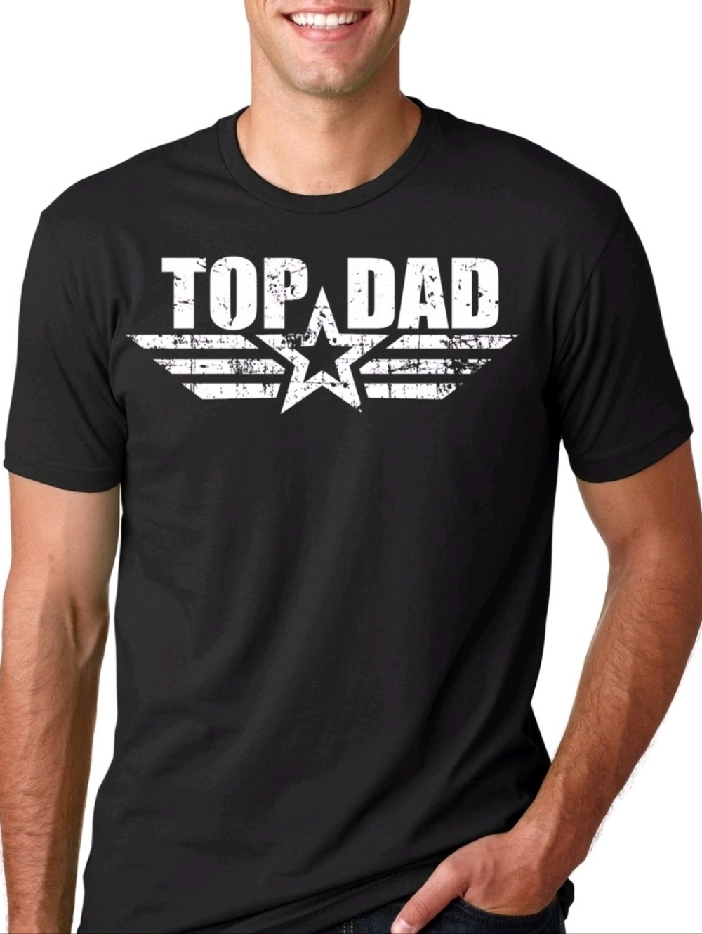 Top Dad Graphic Tee - Black